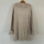 Caslon  Cream Wool Blend Fringe Collar Cardigan Jacket 70s Fall XL Casual Photo 3