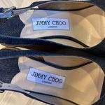 Jimmy Choo  Women’s Denim Cork/Espadrille Slingback Wedge Sandals Size 35.5 Photo 2
