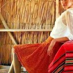 Moulinette Soeurs NEW Anthropologie Tuberosa Orange Lace Skirt 8 MSRP $188 Photo 3