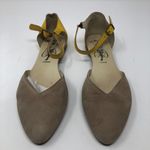 Fly London  Leather Ankle Strap Flats Yellow/Tan Size 40 Photo 2