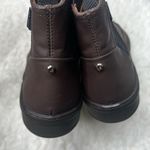 JACK  Erwin Brown Rubberized Calf Leather Ankle Chelsea Boots . Photo 6