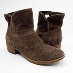 UGG Like New Womens 7.5 Brown  Darling Suede Perf Zip Ankle Booties Photo 0