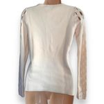 Elie Tahari Ellie Tahari extra fine merino wool cut out Creme sweater top size Xs Photo 2