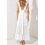 MISA Los Angeles  Claudita Ruffle Maxi Dress, White, XS Photo 3