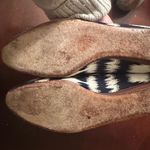 Oscar de la Renta  flats size 9 navy blue white fabric silver buckle Photo 10