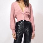 Aritzia Wilfred Plunge Front Cardigan in Pink Size XS Photo 1