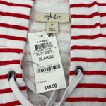Style & Co. Women's Striped Lace Up Hoodie‎ Red Size XL NWT (P91) Photo 5