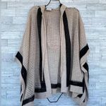 White+Warren Cardigan Womens Cashmere Open Beige Black Stripe Tie Hooded small Tan Photo 11