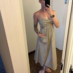 J.Crew  Collection bow-front cutout midi dress in stretch taffeta Khaki Tan Photo 1