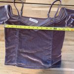 Bear Dance  Plum Velour Crop Top S Photo 2