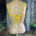 Cupshe Women’s Medium yellow cross cage triangle top bikini adjustable straps Photo 5