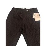Lily White Leggings Womens XS Pants Black Lace Zip Back Tapered Ankle Cropped Photo 1