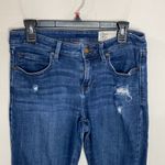 Cosmic Blue Love Boyfriend Distressed mid rise cuffed ankle Jean size 28 Photo 2