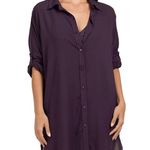Lands end swim cover up dress medium/large NWOT Purple Photo 3