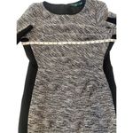 Lauren Ralph Lauren Black White 2 Toned Sheath Mini Dress EUC Sz 16 Stretchy Zip Photo 7