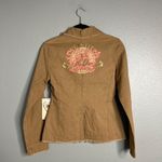 Lovestitch NWT ‎ Boho Embroidered Blazer Jacket Tan Small Photo 6