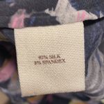 Rebecca Moses Black Watercolor Pattern‎ 100% Silk Shirt Sleeve Blouse Size Large Photo 4