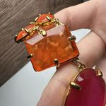 Kate Spade Coated Confetti Statement Necklace Gold Tone Red Pink Orange Etc Photo 8