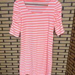 Lilly Pulitzer Lilly, Pulitzer Coral And White Stripe Dress Size Medium Photo 0
