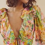 For Love & Lemons NWT Nina Top Crop Floral Long Sleeve XS Photo 2