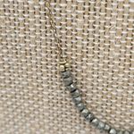 Women's Necklace 18" Jewelry Accessories Simple Gold Tone Curved Beaded Pendant Photo 6