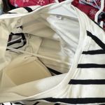 Uniqlo Striped Bra Tee Shirt Women Size L Black White Cotton Spandex OLDSTOCK Photo 2