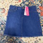 Lilly Pulitzer 17 NWT Blue Denim Jean Mini Skirt Size 2 Photo 0