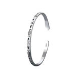 Boutique NEW Engraved 925 Sterling Silver Adjustable Cuff‎ Bracelet Photo 14