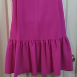 Trina Turk  Hot Pink Conservatory Classic Crepe Drop Flounce Dress Size 4 NWT Photo 5