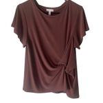 Leith  Women's Size‎ Small Purple Asymmetrical Twisted Career Formal Blouse Photo 0