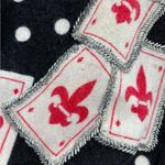 Cache Y2K Beaded Vintage Lambswool Ace Cards Christmas Cowl Sweater Size Small Photo 6