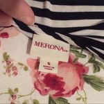 Merona Black White Stripe Casual Dress Drawstring Belted Photo 3