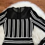 Bar III  Black and White Striped Mesh Dress Photo 3