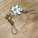 Mickey Mouse Gold & White Glove Hand Charm with Spring Hook Photo 5