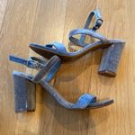 BP Luna Velvet Heels Strappy Block Grey Velvet 7.5 Photo 1