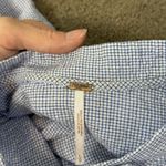 Free People Retro Romance Blue Gingham Button Front Maxi Dress Women’s Large Photo 4