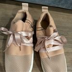 EXPRESS Blush Pink Lace Tie Slip On Sneakers Size: 7 Photo 4