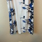 Floral dress sz XL casual vacation flowers boho resort mini dress beach coverup Blue Photo 8