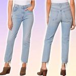 AGOLDE Light Wash Merrel Mid Rise Straight Leg Jeans Photo 1