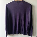 Purple Cardigan Sweater Front Button Size Medium/Large colorblock colorful layer Photo 1