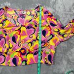 Lucy Yak Pink Hearts Psyc Crop Top 20 Pants XL 70s Groovy Retro Stretch Funky Size undefined Photo 6