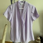 Calvin Klein  Women’s Short Sleeve Blouse Purple Photo 0