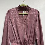 Peach Love California Pink Long Sleeve Bodysuit Sz S Photo 1