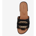 Gentle Souls  by Kenneth Cole Women's Hudson Flat Sandal, Black Raffia, 9 Photo 2