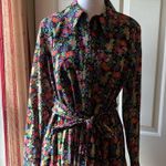 BODEN Flower Print Shirt Mini Dress with Tie in Belt NWOT Size 10 Photo 2