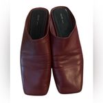 CELINE  Women's Burgundy Leather Mules Photo 1