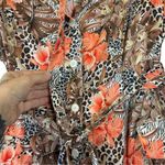Revolve Lita By Ciara Animal Floral Print Utility Belted Romper Italy Sz S $348 Photo 6