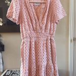 Anthropologie  The Somerset Eyelet Edition Mini Dress Tiered Pink Photo 4