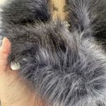 Club Monaco Faux Fur Pull Through Scarf Black Collar Stole Photo 4