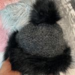 Ski Lodge Winter Cap Faux Fur Trim Acrylic Hat Black Glam Photo 11